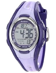 Armitron Womens 45/7026PUR Light Purple Double Injected Resin Strap Chronograph Watch