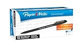 Paper Mate Comfortmate Stick Fine Point Ballpoint Pens, 12 Black Ink Pens (6180187)