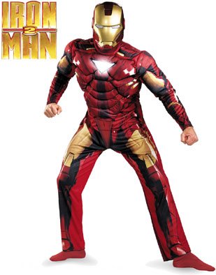  Iron Man 2 - Mark VI Classic Muscle Adult Costume Size 42-46 XLarge (B604)