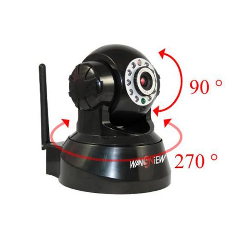 Wansview NCB541W Wireless IR Night Vision 2-way Audio IP Network Camera Security Black