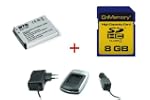 Bater�a + Cargador + SDHC 8Gb para Sa...
