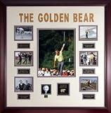 Jack Nicklaus Framed Multiple Photographs and Autographed Golf Ball Piece
