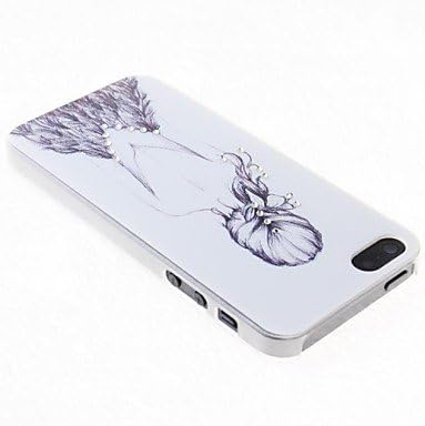 Pantapma @Zircon Girl's Back Pattern Embossment Back Case for iPhone 5/5S