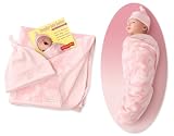 Kiddopotamus & Co. Organic Cotton SwaddleSet with Cap and Mesh Bag - Ivory