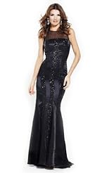 Mermaid Chiffon/Taffeta/Tulle Applique Crystal Sequined Beaded Jeweled Lace Crystals Corset   Waistline Maxi Dress 