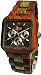 Tense Square Natural Sandal/Green Wood Hypoallergentic Watch B7305SG