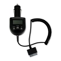 iPHONE DELUXE RADIO FM TRANSMITTER & NEW iPHONE CAR CHARGER (5PIN DOCK CONNECTION) FOR APPLE iPHONE