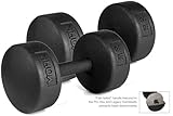 York Barbell 35 lb Legacy Solid Professional Round Dumbbells