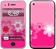 Retro Pink Flowers Design Decorative Skin Decal Sticker for Apple 3G iPhone/ Apple iPhone 3GS 3G S