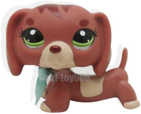Littlest Pet Shop Dachshund Dog Puppy Green Eyes Figure Toy LPS #3601A