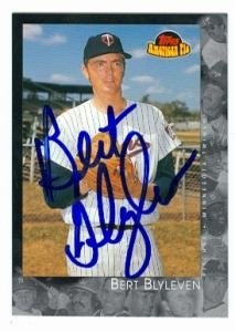 Bert Blyleven Autographed/Hand Signed baseball card (Minnesota Twins) 2001 Topps American Pie #4