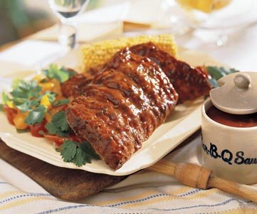 4 (14 oz) Half Slabs Precooked Pork Baby Back Ribs by Hickory Farms