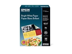 Epson Bright White Paper (8.5x11 Inches, 500 Sheets) (S041586)