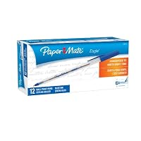 Paper Mate Eagle Medium Point Stick Ballpoint Pens, 12 Blue Ink Pens (70614)