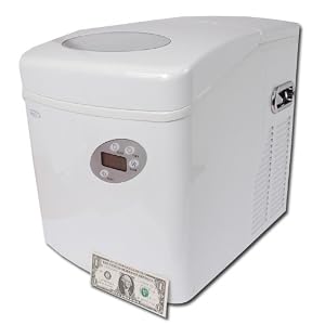 NewAir AI-210W Portable Ice Maker In White With Easy to Read LCD Display