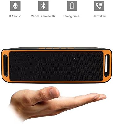 VtoSmart® Waterproof Bluetooth Speakers - Outdoor &amp; Sport Stereo Bluetooth Wireless Speaker [ HiFi Sound Experience, Support Handfree &amp; Microphone and TF Card ] - Orange
