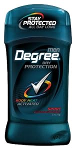 Degree For Men Dry Protection Anti-Perspirant & Deodorant, Invisible Stick, Sport, 2.7 Oz (76 G) (Pack of 6)