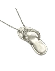 Sterling Silver 0.15ct TDW Diamond Flip Flop Sandal Necklace (H-I, I2-I3)
