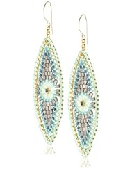 Miguel Ases Prehnite Quartz Angular Small Marquis Earrings