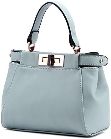 Spring New Style Beautiful Trendy Female Mini Handbags for Girls Purse Small with Padlock Blue