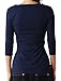 RubyK PREMIUM Womens Fitted 3/4 Sleeve Boat Neck Soft Jersey Top