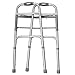 Ez2care Comfy Lightweight Handle Classic Folding Walker, Adjustable Height 32-39 Inch, Silver
