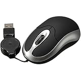 BESTRUNNER Retractable Cable USB Wired Mouse Mice Scroll Wheel 3 Button 1000DPI For PC Laptop