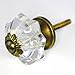 Fancy Clear Glass Cabinet Knobs, Dresser Drawer Handles & Pull Set/2pc ~ IK204 Clear Melon Shaped Hand Cut Glass Knobs for Armoire, Kitchen Cabinets, Cupboards, and Second Hand Furniture