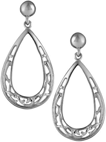 Genuine Silver Elegance High Quality Sterling Silver Earrings. Sterling Silver Cz Teardrop Twisted Drop Earrings. 100% Satisfaction Guaranteed.