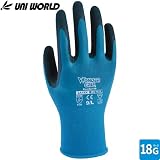 ユニワールド/ワンダーグリップ コンフォート18 WONDER GRIP Comfort 18/1双 カラー：ライトブルー サイズ：M 品番：WG1831
