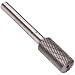 PFERD Tough Series Cylindrical Carbide Bur, Uncoated (Bright) Finish, Double Cut, End Cut End