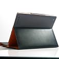 ipad case leather brown (Black+Orange) Stylish