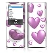 Hearts Design Protective Decal Skin Sticker for Apple iPod nano 4G (4th Generation) Player