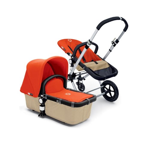 Buy Bugaboo 2011 Cameleon Stroller - Sand Base/Orange Canvas Tailored Fabric Set Best Price.
