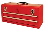 Lyon RR1457 Portable Tool Box with 2 Drawers and Ball Bearing Slides, 20-1/8" Width x 8-9/32" Depth x 9-13/16" Height, Red