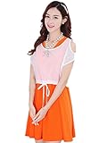【TPGROWIN】 マタニティ ウェア 授乳服 ワンピース ドレス 2点セット 授乳口付き エレガント 出産 準備 外出着 妊婦服 授乳 楽ちん 全4色 (XL, オレンジ)