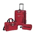 Travelers Club Luggage Skyview 3-Piece Exp. Rolling Carry-On Set