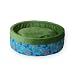 K&H Thermo-Kitty Heated Cat Bed, Large 20-Inch Round, Fish Print, Lime Green