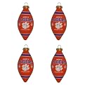 Clemson 4-Pk Ornament Set