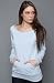 Alternative Apparel The Flash Dance Sweatshirt in Eco Light Blue hood ,Sweatshirts for Women