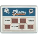 MIAMI DOLPHINS 19"x14" SCOREBOARD CLOCK