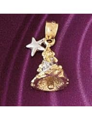 Dazzlers Solid 14k Gold 3D Christmas Bell Charm Pendant Available in three colors from jewelsberry (weights: 2.9 grams only)