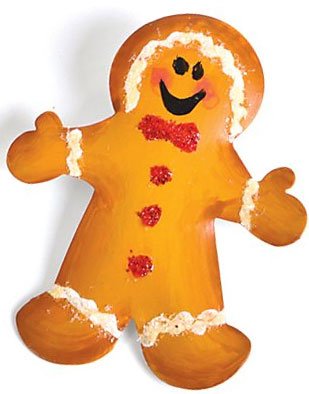New 2.75" Gingerbread Man Tin Christmas Decoration Pin