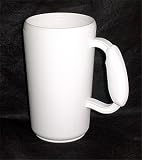 Colored Plastic Mugs - White - Set of 6