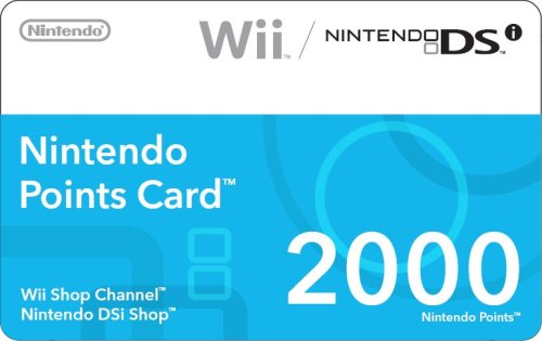 Nintendo 2000 Points Card (DSi or Wii)