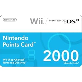 Nintendo 2000 Points Card (DSi or Wii)