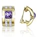 Jewelry : AZ Collection Swarovski Crystal Gold Plated Clip On Earrings