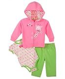 Carter's Watch the Wear Gentle Giraffe 3-Piece Outfit (Sizes 3M - 9M) - pink, 6 - 9 months