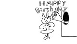ぱらぱらまんがバースデーカード 『Shy-rabbit』 FB-1-