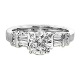 1.10 ct Round Brilliant Cut Diamond Ring E VS2 -18K